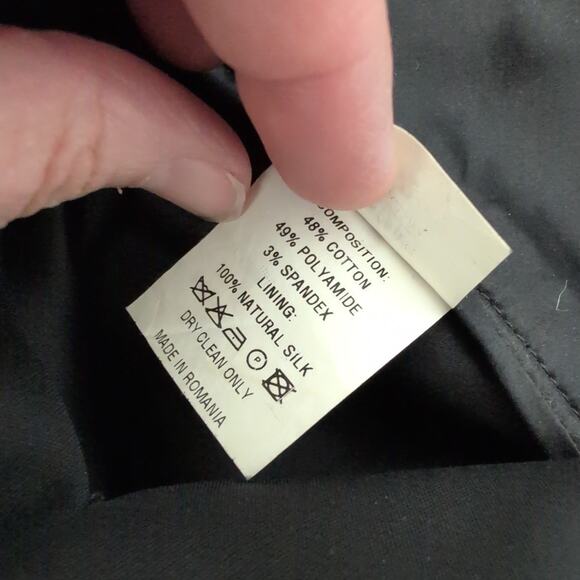 Schrotter Sacks Womens Cotton Silk Pleated Sheath Dress Black Size 2 - Designer - Picture 7 of 10